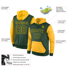 Load image into Gallery viewer, Custom Stitched Green Green-Gold Sports Pullover Sweatshirt Hoodie
