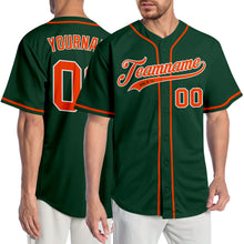 Laden Sie das Bild in den Galerie-Viewer, Custom Green Orange-White Authentic Baseball Jersey
