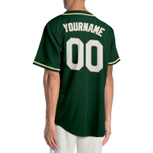 Load image into Gallery viewer, Custom Green White-Cream Authentic Baseball Jersey
