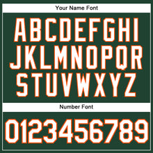 Load image into Gallery viewer, Custom Green White-Orange Authentic Baseball Jersey
