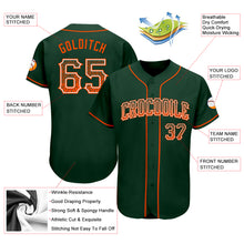 Laden Sie das Bild in den Galerie-Viewer, Custom Green Orange-White Authentic Drift Fashion Baseball Jersey
