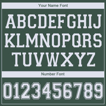 Load image into Gallery viewer, Custom Hunter Green White V-Neck Basketball Jersey
