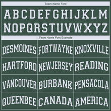 Load image into Gallery viewer, Custom Hunter Green White V-Neck Basketball Jersey
