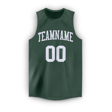 Загрузить изображение в средство просмотра галереи, Custom Hunter Green White Round Neck Basketball Jersey
