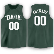 Загрузить изображение в средство просмотра галереи, Custom Hunter Green White Round Neck Basketball Jersey
