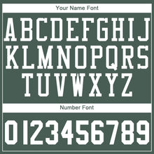 Load image into Gallery viewer, Custom Hunter Green White Round Neck Suit Basketball Jersey
