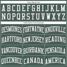 Load image into Gallery viewer, Custom Hunter Green White Round Neck Suit Basketball Jersey

