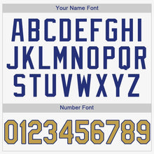 Laden Sie das Bild in den Galerie-Viewer, Custom White Old Gold-Royal Baseball Jersey
