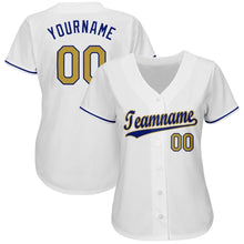 Laden Sie das Bild in den Galerie-Viewer, Custom White Old Gold-Royal Baseball Jersey
