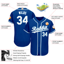 Load image into Gallery viewer, Custom Royal White-Light Blue Baseball Jersey
