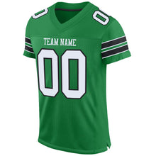 Laden Sie das Bild in den Galerie-Viewer, Custom Grass Green White-Black Mesh Authentic Football Jersey
