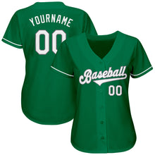 Load image into Gallery viewer, Custom Kelly Green White-Gray Authentic St. Patrick&#39;s Day Baseball Jersey
