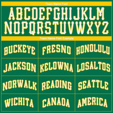 Load image into Gallery viewer, Custom Kelly Green White-Gold Authentic Baseball Jersey
