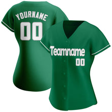 Load image into Gallery viewer, Custom Kelly Green White-Gray Authentic St. Patrick&#39;s Day Baseball Jersey
