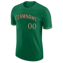 Load image into Gallery viewer, Custom Kelly Green Old Gold-Black Performance T-Shirt
