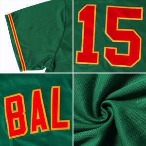 Custom Kelly Green White-Royal Authentic Throwback Rib-Knit Baseball Jersey Shirt