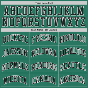 Custom Kelly Green Black-White Authentic Throwback Basketball Jersey