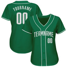 Laden Sie das Bild in den Galerie-Viewer, Custom Kelly Green White Authentic Baseball Jersey
