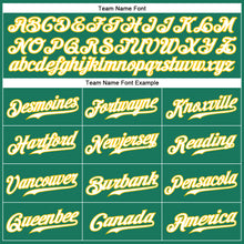 Загрузить изображение в средство просмотра галереи, Custom Kelly Green White Pinstripe White-Gold Authentic Baseball Jersey

