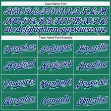 Загрузить изображение в средство просмотра галереи, Custom Kelly Green White Pinstripe Royal-White Authentic Baseball Jersey
