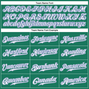 Custom Kelly Green White Pinstripe White-Royal Authentic Baseball Jersey