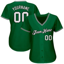 Laden Sie das Bild in den Galerie-Viewer, Custom Kelly Green White-Black Authentic Baseball Jersey
