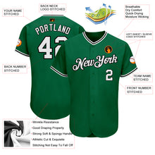 Laden Sie das Bild in den Galerie-Viewer, Custom Kelly Green White-Black Authentic Baseball Jersey
