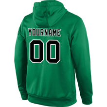 Load image into Gallery viewer, Custom Stitched Kelly Green Black-White Sports Pullover Sweatshirt Hoodie
