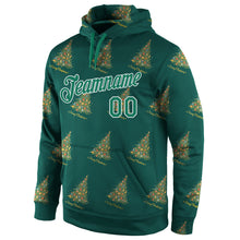 Charger l&#39;image dans la galerie, Custom Stitched Kelly Green Kelly Green-White Christmas 3D Sports Pullover Sweatshirt Hoodie
