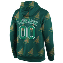 Charger l&#39;image dans la galerie, Custom Stitched Kelly Green Kelly Green-White Christmas 3D Sports Pullover Sweatshirt Hoodie
