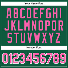 Load image into Gallery viewer, Custom Kelly Green Pink-White Authentic Baseball Jersey
