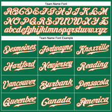 Laden Sie das Bild in den Galerie-Viewer, Custom Kelly Green White-Orange Authentic Baseball Jersey
