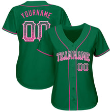 Load image into Gallery viewer, Custom Kelly Green Pink-White Authentic Drift Fashion Baseball Jersey
