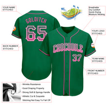Laden Sie das Bild in den Galerie-Viewer, Custom Kelly Green Pink-White Authentic Drift Fashion Baseball Jersey
