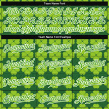 Charger l&#39;image dans la galerie, Custom Kelly Green Neon Green-White 3D Pattern Design Authentic St. Patrick&#39;s Day Baseball Jersey
