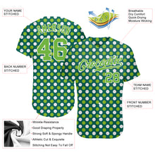 Laden Sie das Bild in den Galerie-Viewer, Custom Kelly Green Neon Green-White 3D Pattern Design Authentic St. Patrick&#39;s Day Baseball Jersey
