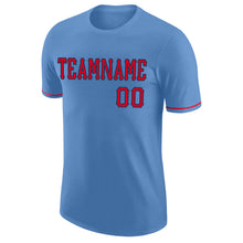 Load image into Gallery viewer, Custom Light Blue Red-Navy Performance T-Shirt
