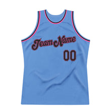 Laden Sie das Bild in den Galerie-Viewer, Custom Light Blue Black-Pink Authentic Throwback Basketball Jersey
