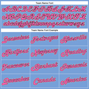Custom Light Blue White Pinstripe Pink-Black Authentic Basketball Jersey