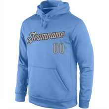 Laden Sie das Bild in den Galerie-Viewer, Custom Stitched Light Blue Gray-Navy Sports Pullover Sweatshirt Hoodie
