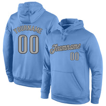 Laden Sie das Bild in den Galerie-Viewer, Custom Stitched Light Blue Gray-Navy Sports Pullover Sweatshirt Hoodie
