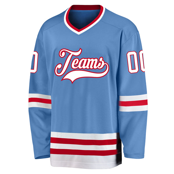 Cheap Custom Navy White-Red Hockey Jersey Free Shipping – CustomJerseysPro