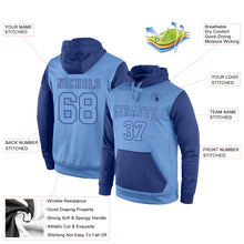 Laden Sie das Bild in den Galerie-Viewer, Custom Stitched Light Blue Light Blue-Royal Sports Pullover Sweatshirt Hoodie
