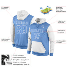 Laden Sie das Bild in den Galerie-Viewer, Custom Stitched Light Blue Light Blue-White Sports Pullover Sweatshirt Hoodie
