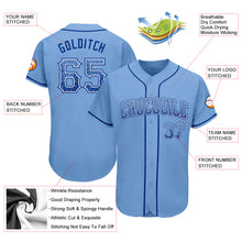Laden Sie das Bild in den Galerie-Viewer, Custom Light Blue Royal-White Authentic Drift Fashion Baseball Jersey
