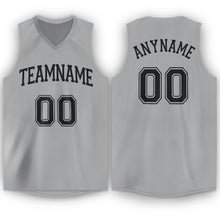 Load image into Gallery viewer, Custom Gray Black V-Neck Basketball Jersey
