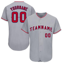 Laden Sie das Bild in den Galerie-Viewer, Custom Gray Red-Navy Baseball Jersey
