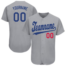 Charger l&#39;image dans la galerie, Custom Gray Royal-Red Baseball Jersey
