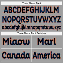 Load image into Gallery viewer, Custom Gray Black-Orange Baseball Jersey
