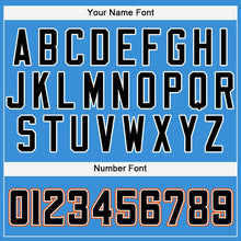 Load image into Gallery viewer, Custom Powder Blue Black-Orange Baseball Jersey
